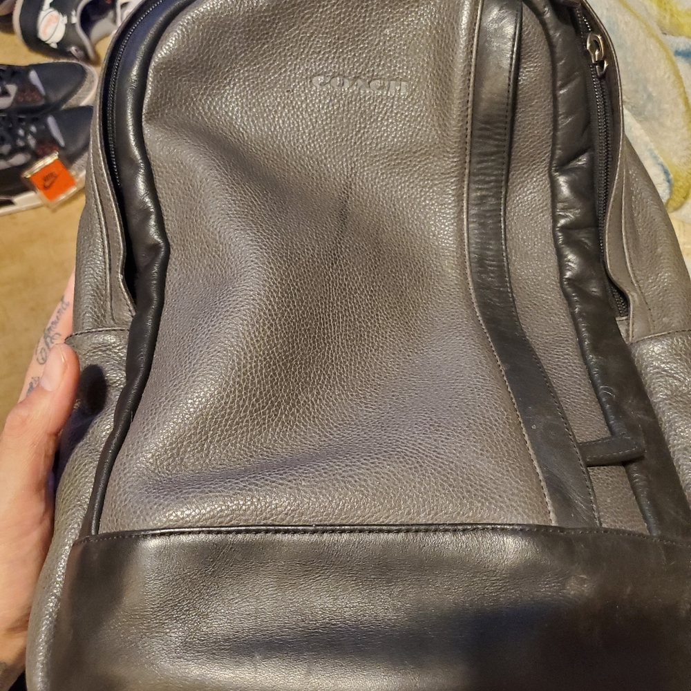 Coach leather backpack